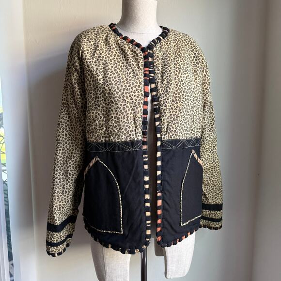 Yak Magik Reversible Embroidered Cotton Silk Jacket Small Made in Nepal - Picture 5 of 10